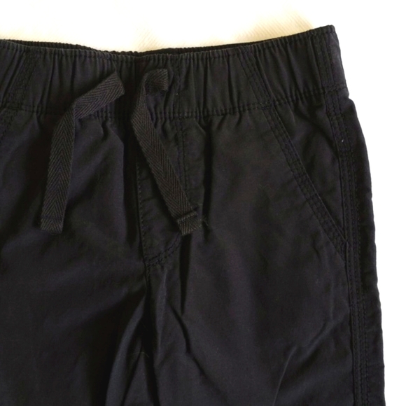 old navy basic black straight leg roll-tab casual pants 2T toddler unisex - Picture 3 of 8